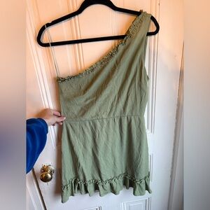 Blue Rain one Shoulder dress